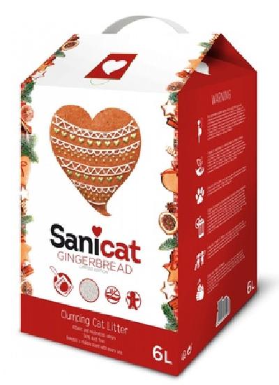 Sani Cat ВИА Комкующийся  наполнитель с ароматом имбирного пряника, лимитированная серия (Gingerbread 6l) PSANCHRG006L31, 5,200 кг