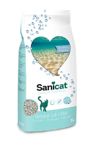 Sani Cat ВИА Впитывающий наполнитель Контроль запаха с ароматом морского бриза SANICAT ODOUR CONTROL (SANICAT ODOUR CONTROL Sea Breeze 5L) PSANOCSB005L01, 2,000 кг