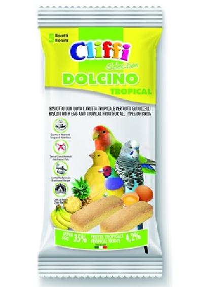 Cliffi (Италия) Лакомства для Птиц: яичный бисквит с тропическими фруктами  (Dolcino per ucсelli tropical) ACOA403, 0,035 кг, 34057, 5700100472