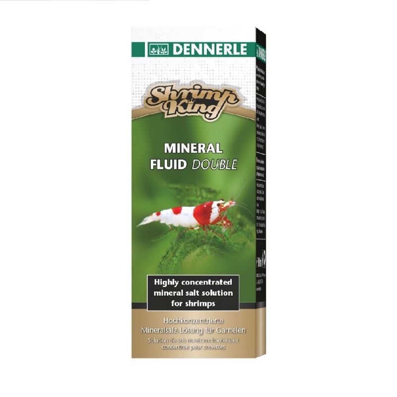 [281.6141]  Dennerle Shrimp King Mineral Fluid Double - Жидкий препарат с минеральными солями для аквариумов с креветками, 100 мл на 300 л осмосной воды