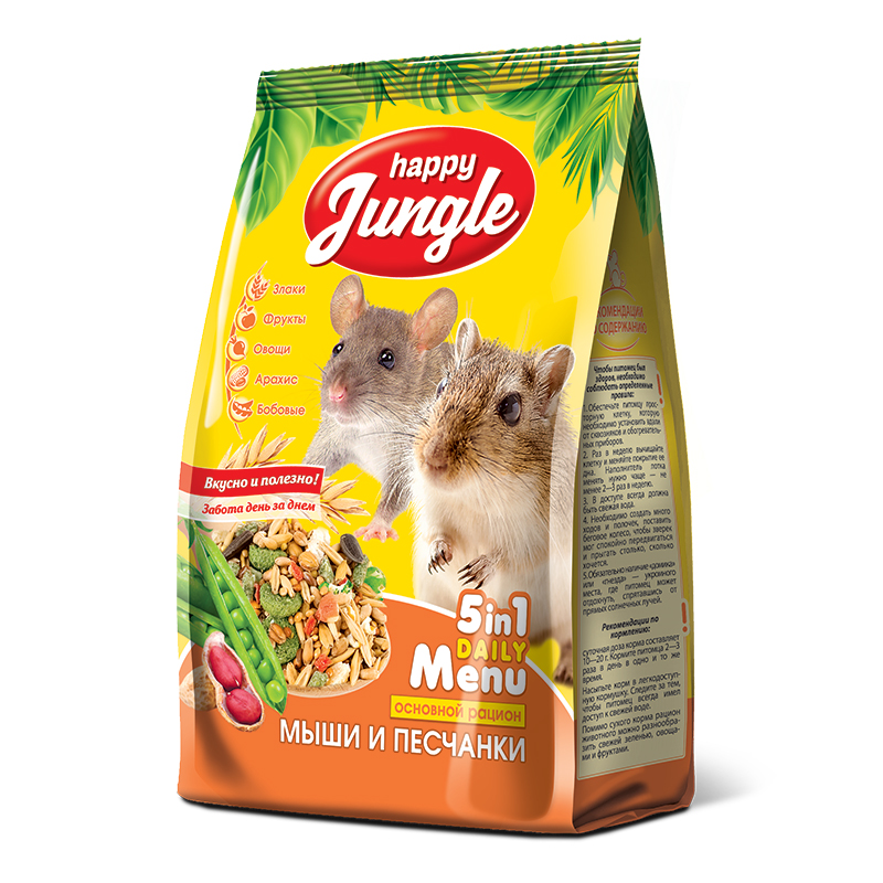 Happy Jungle корм для мышей и песчанок 400 гр