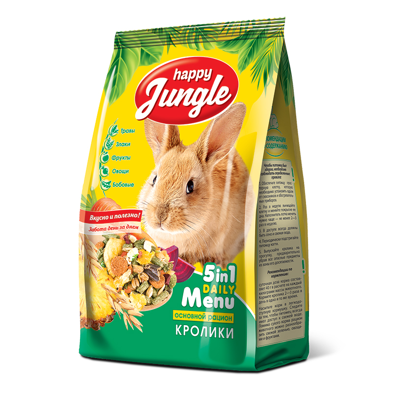 Happy Jungle корм для кроликов 400 гр, 7000100483