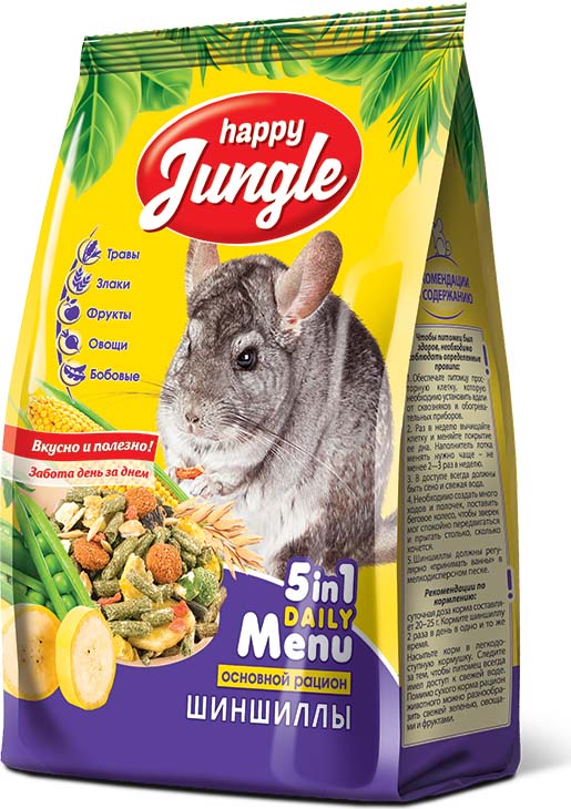 Happy Jungle корм для шиншилл 400 гр