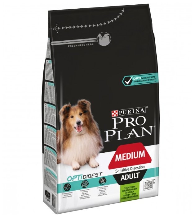 Purina Pro Plan Сухой корм для взрослых собак с чувствительным пищеварением с ягненком (Adult Digestion) 12278110 1,500 кг 40424, 4900100530