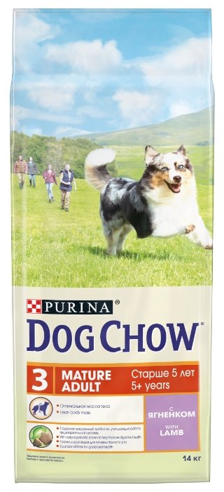 Dog Chow Сухой корм для взрослых собак старше 5 лет с ягненком 1230857012364493 | Mature, 14 кг 