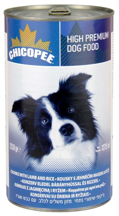 Chicopee влажный корм для собак всех пород, кусочки ягненка с рисом в соусе 400 гр, 500100923