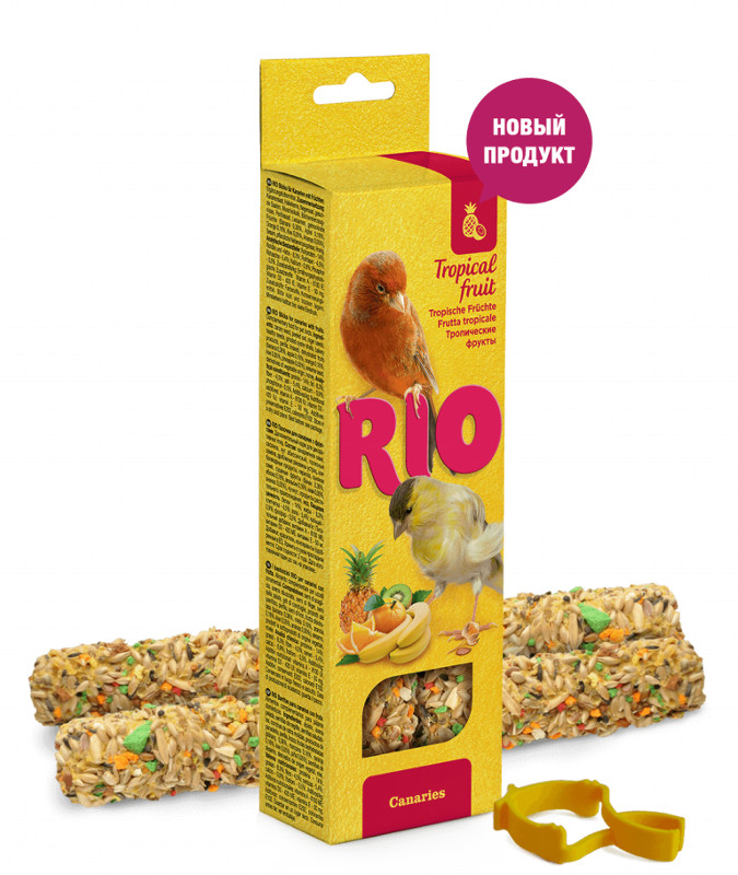 RIO палочки для канареек с тропическими фруктами коробка 2*40г