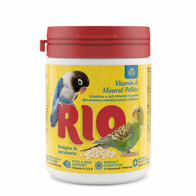 Рио Витаминно-минеральные гранулы для волнистых и средних попугаев, 0,12 кг, 43522