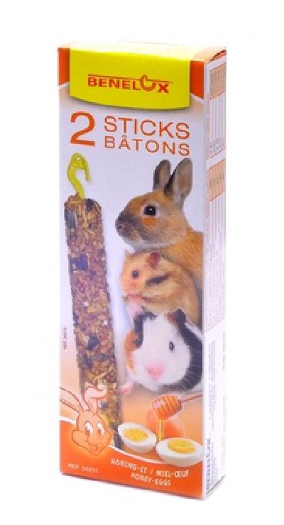 Benelux корма ВИА Лакомые палочки для грызунов с медом и яйцами (Seedsticks rodents Honey/Eggs x 2 pcs) 36215, 0,130 кг, 31483