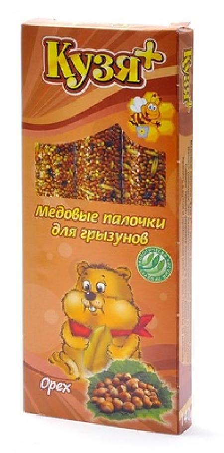 Кузя Медовые палочки для грызунов Орех 4шт, 0,014 кг 