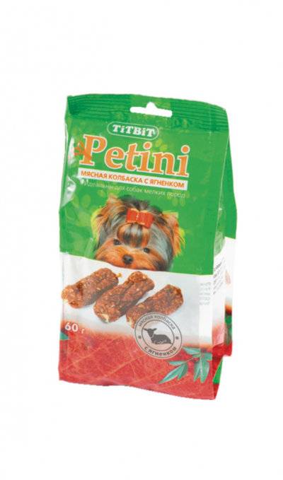 TiTBiT Колбаски Petini с ягненком, пакет 002636, 0,060 кг