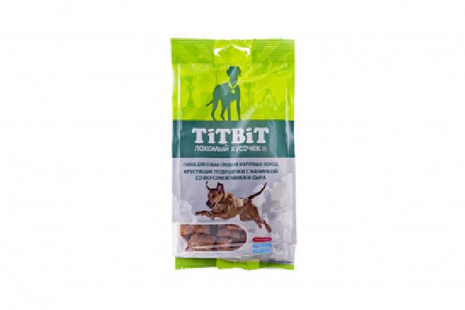TiTBiT Хрустящие подушечки с начинкой со вкусом ягненка и сыра для крупных и средних пород 12826 0,095 кг 44219