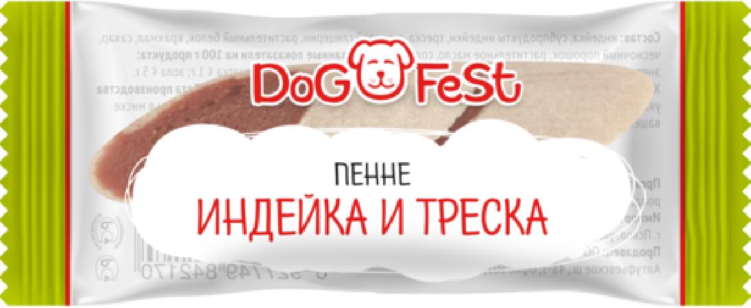 [210.136] Dog Fest Пенне ИНДЕЙКА И ТРЕСКА 6 гр (блистер-20 шт,уп-60 бл) 949842170