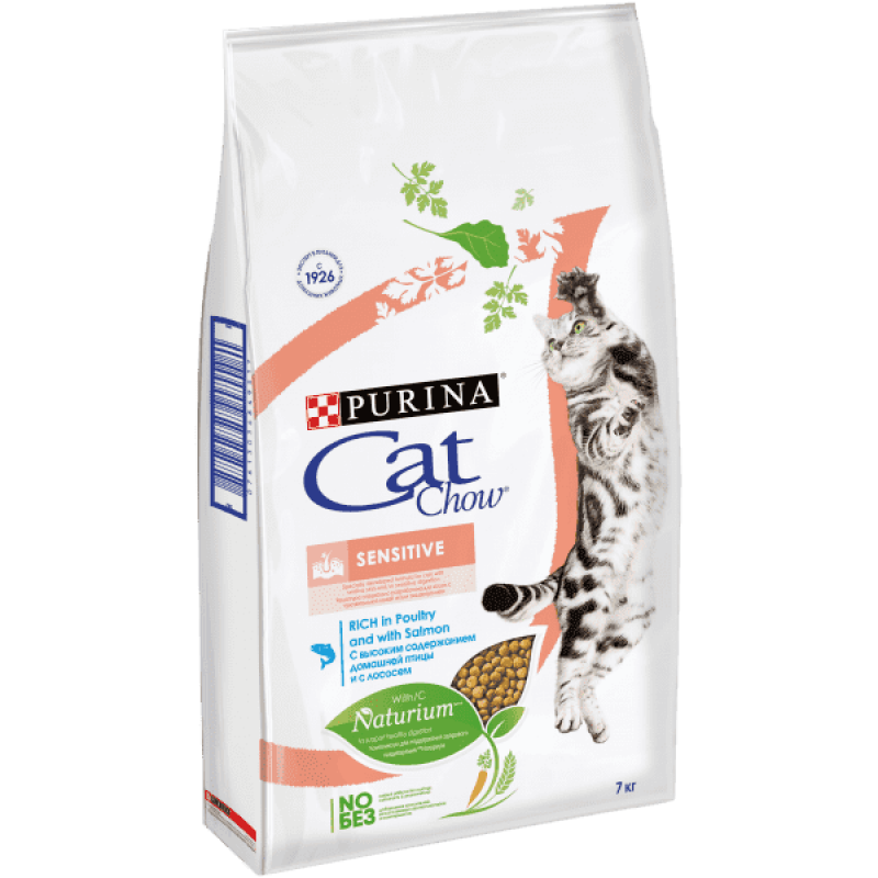 Cat Chow Сухой корм Для кошек с лососем и рисом - для чувствительного пищеварения 12392580 | Для кошек с лососем и рисом - для чувствительного пищеварения, 7 кг 