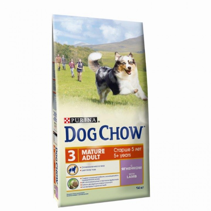Dog Chow ВИА Для собак старшего возраста 6-8лет с ягненком ( Mature) 12276248, 0,8 кг, 19614, 400100528