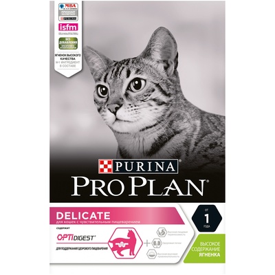 Purina Pro Plan Сухой корм для кошек с чувств.пищеварением ягненок  (Delicate) 123227511238169012370580 3,000 кг 25361, 10000100529