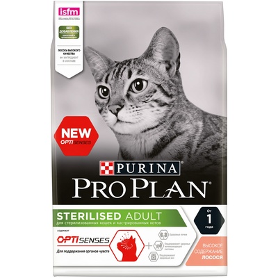 Purina Pro Plan Сухой корм для Кастрированных кошек поддержание органов чувств лосось (Optisenses Sterilised) 12372567 0,400 кг 33983, 11500100529