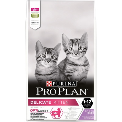 Pro Plan корм для котят всех пород, чувствительное пищеварение, индейка 1,9 кг (1,5+400)