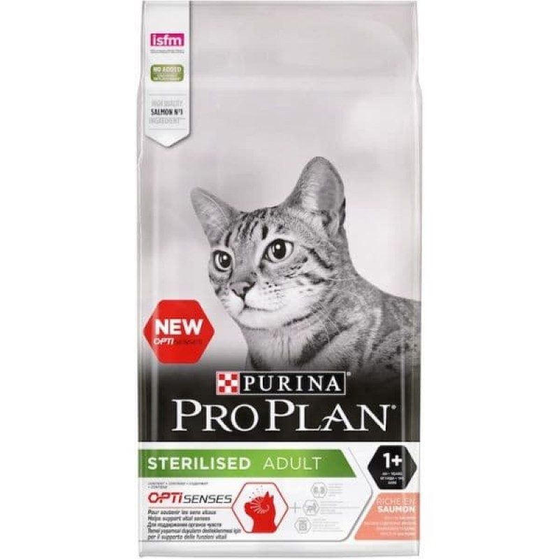 Purina Pro Plan Сухой корм для Кастрированных кошек поддержание органов чувств лосось(Optisenses Sterilised) 1237035112391138 10,000 кг 33980, 13800100529