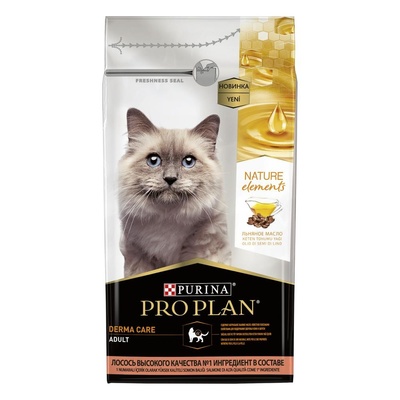 Purina Pro Plan Сухой корм для кошек Nature Elements красивая шерсть и здоровая кожа с лососем 12425164 0,200 кг 52754
