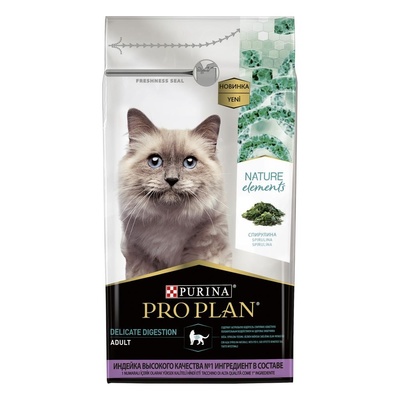 Purina Pro Plan Сухой корм для кошек Nature Elements с чувствительным пищеварением с индейкой 12424855 7,000 кг 52761, 22100100529
