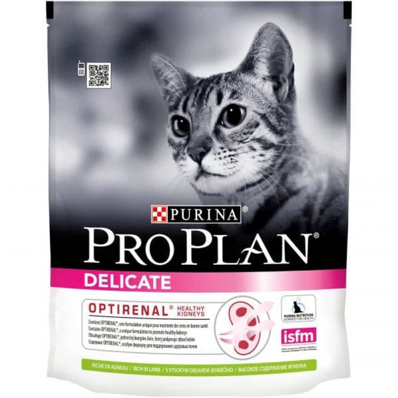 Purina Pro Plan Сухой корм для кошек с чувств.пищеварением ягненок (Delicate)  1232275212372563 0,400 кг 25364