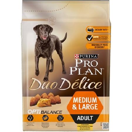 Pro Plan Duo Delice корм для взрослых собак средних и крупных пород, курица 700 гр