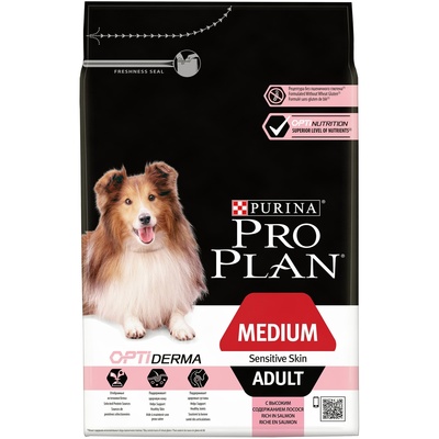 Purina Pro Plan Сухой корм для взрослых собак средних пород с чувств. кожей с лососем и рисом (Medium Adult Sensitiv) -12272386 | Medium Adult Sensitiv, 1,5 кг , 1200100530