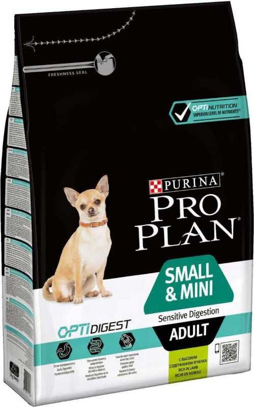 Purina ProPlan для собак мелких пород с чувствительным пищеварением ягненокрис 0,7 кг