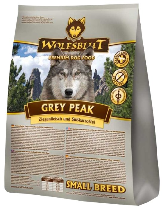 Wolfsblut Корм Grey Peak Small Breed (Седая вершина для мелких пород) 2 кг, WBGPSB2