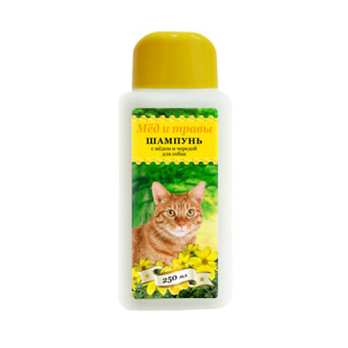 Пчелодар Шампунь с мёдом и чередой для кошек 250мл 0,250 кг 41278