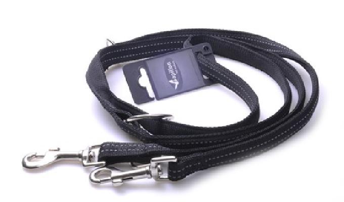 Papillon  Светоотражающий тренировочный поводок 25мм-200см, черный (Reflective nylon training lead, 25 mm x 200 cm, colour black) 170539, 0,200 кг, 18569.25