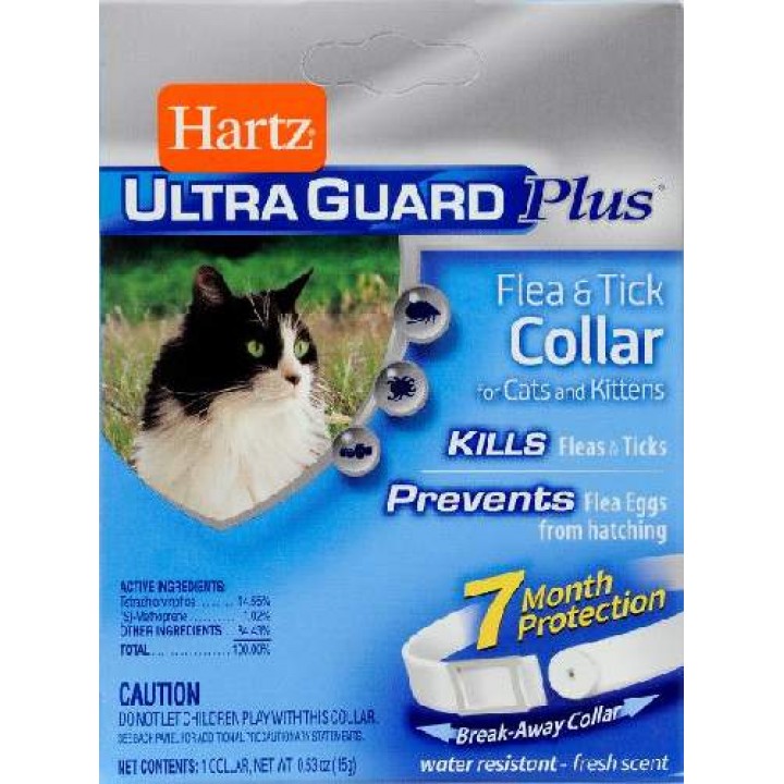 H94268 Ошейник Хартц Ультра Гард инсектоакарицидный для кошек и котят, 15г (белый) Hartz Ultra Guard (Plus) Collar for Cats and Kittens, 15g, H94268