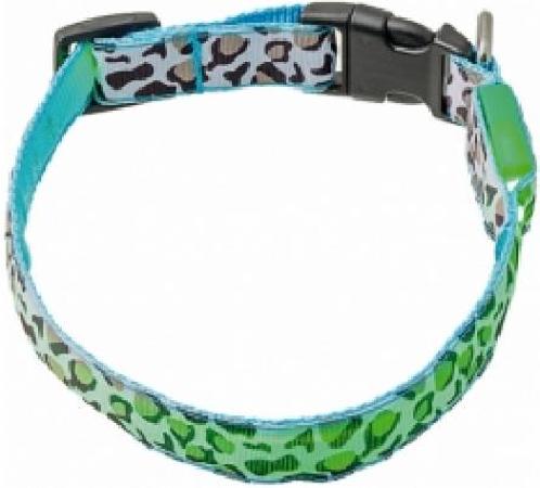 VIPet ошейник светящийся «Леопард» 2х40-50 см,