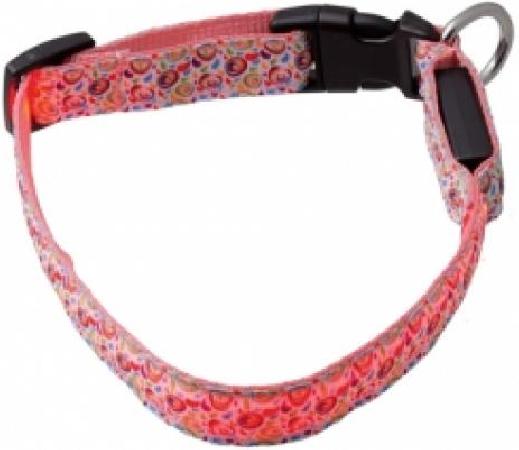 VIPet ошейник с USB-зарядкой светящ. Акварель 2х40-50 см,