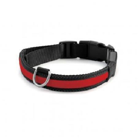 Triol Ошейник светодиодный Night City M, 25*310-410 мм Красный