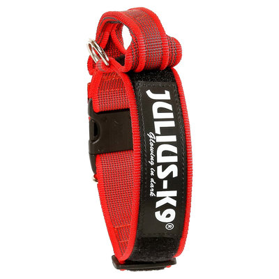 JULIUS-K9 ошейник для собак Color & Gray (47-67см5см), закрытая ручка + скрытый локер, красный
