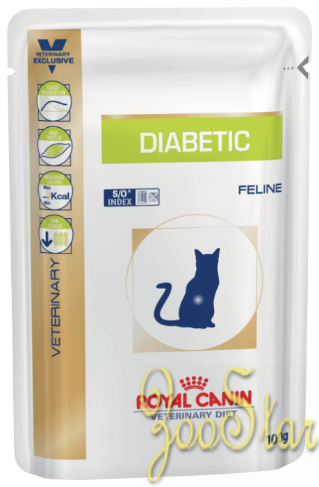 Royal Canin VETRC (вет. консервы) кусочки в соусе для кошек при диабете, Diabetic S/O, 0,085 кг, 770101, 5500100396