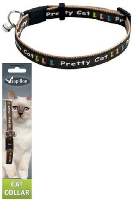 Papillon Ошейник для кошек Китти 10мм-21-33см коричневый (Adjustable cat collar 10 mm x 21 - 33 cm Kitty cat colour brown) 270112 270112 0,016 кг 24282.кор