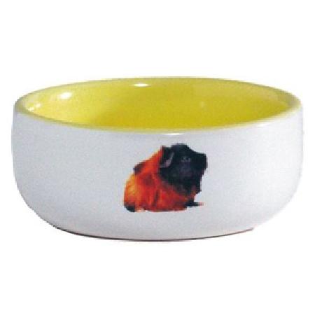 Beeztees 801641 Миска керамическая с изображением морской свинки, желтая 160мл*10см