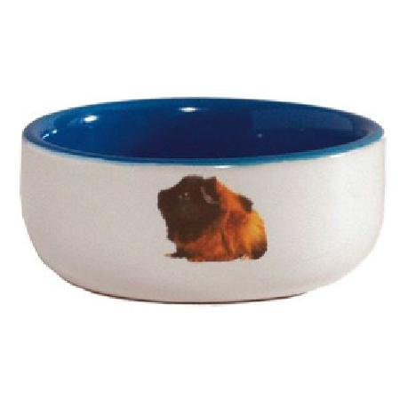 Beeztees 801640 Миска керамическая с изображением морской свинки, голубая 160мл*10см