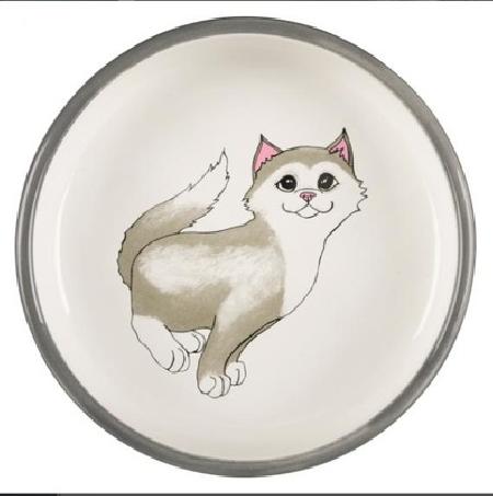Trixie Миска для кошек  0,3лф 15см серый 24784 0,351 кг 25495