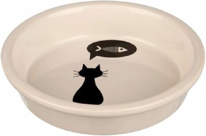 Trixie Миска керамическая Кошка 0,25 лф 13 см белая 24499 0,182 кг 35422