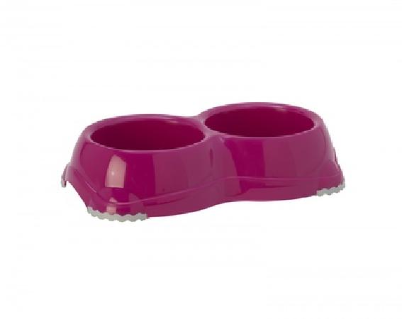 Moderna Двойная миска нескользящая Smarty 2*330мл ярко-розовый (double smarty bowl 1 - non slip 2 x 330 ml) MOD-H106-328. 0,120 кг 24682.роз