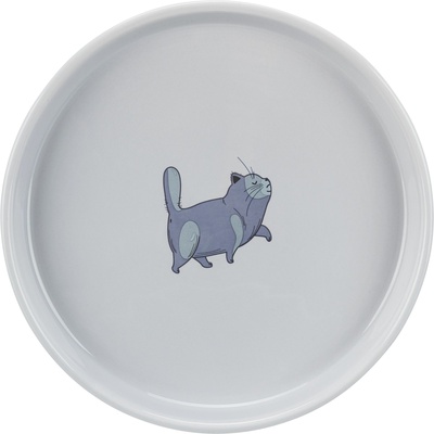 Trixie Миска для кошек плоская и широкая керамика 0.6 l 23 см серый 24802 0,797 кг 56309