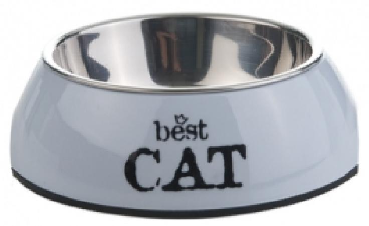  Beeztees 650402 Best Cat Миска 2в1 для кошек бордовая 160мл*14,5*4,5см, 24893