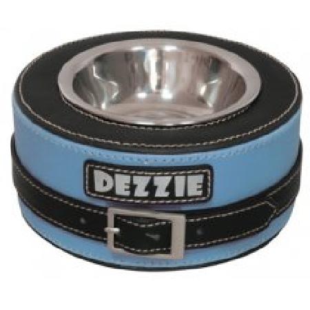 Dezzie ВИА Миска-подставка Ремень, 14*5см, 200мл, нержавейка, черно-голубая (5616052), 0,100 кг, 17547