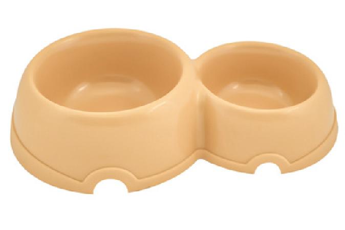 Yami Yami миски Двойная круглая миска для собак пластиковая 200 и 350мл (2312беж) 99ред99 2312беж 0,128 кг 22404