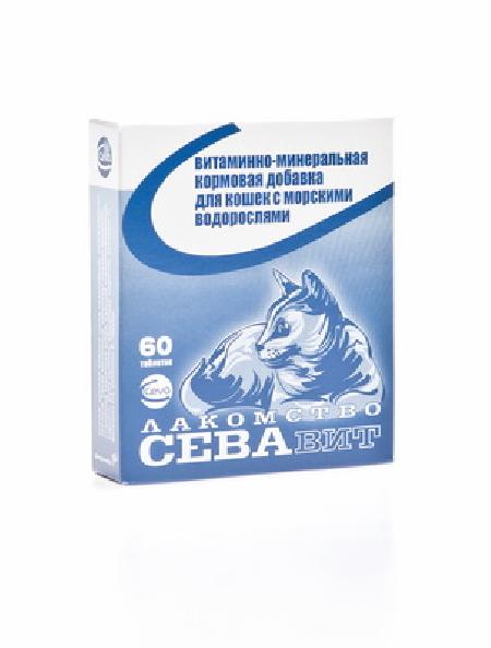 Ceva ВИА Севавит витаминно-минеральная кормовая добавка для кошек с морскими водорослями 60таб 36178, 0,100 кг, 38433