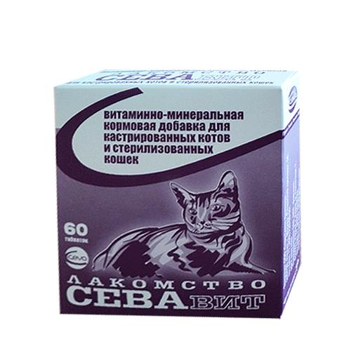 Ceva Севавит витаминно-минеральная кормовая добавка для кастрированных котов и стерилизованных кошек 60таб 36174УТ-00016191 0,030 кг 38431